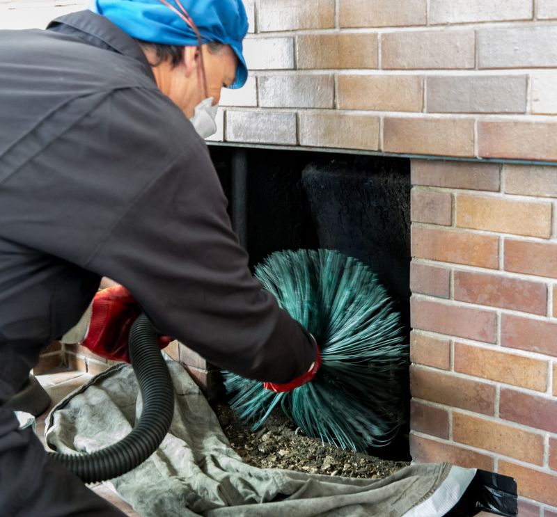 Removing Bird Nests from Chimney